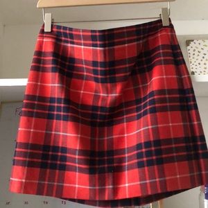 JCrew Plaid Mini Skirt. Size 4.